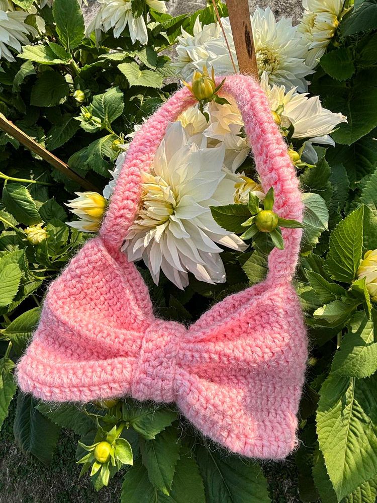 pink crochet bag 🎀