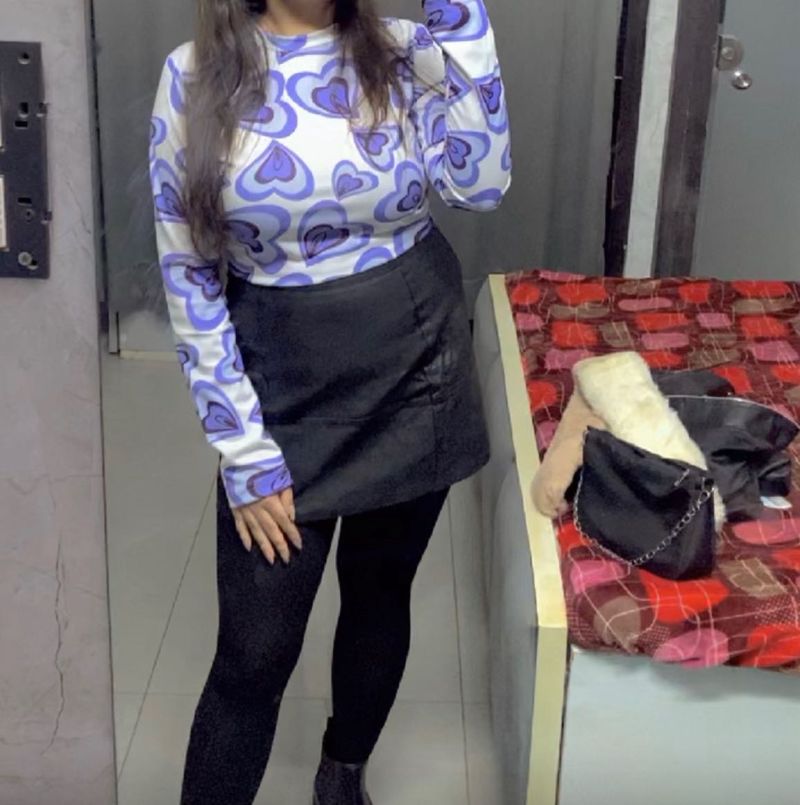Abstract Top With Skirt