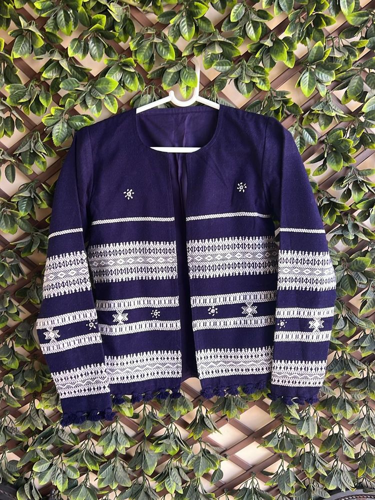 Pure Woollen Handwoven Jacket