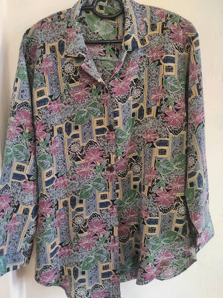 Vintage Floral Button-Down