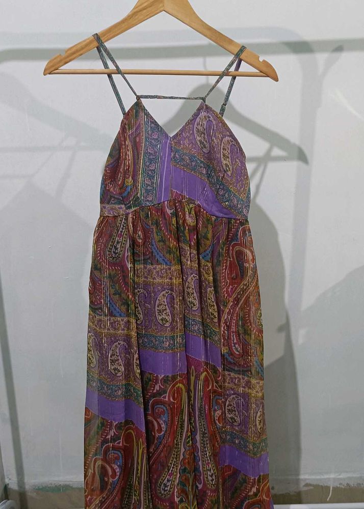 Paisley Print Maxi Dress