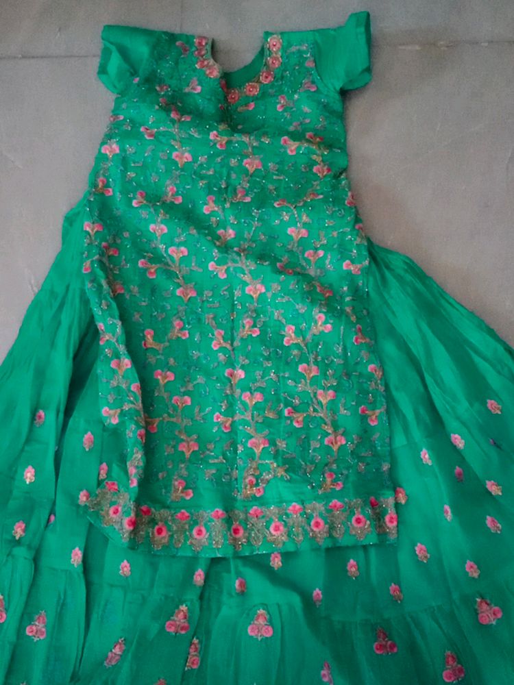 Long Frock With Leggin And Chunnidar