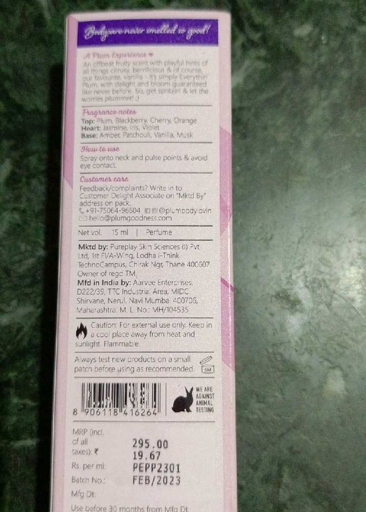 Plum Perfume Everything Plu
