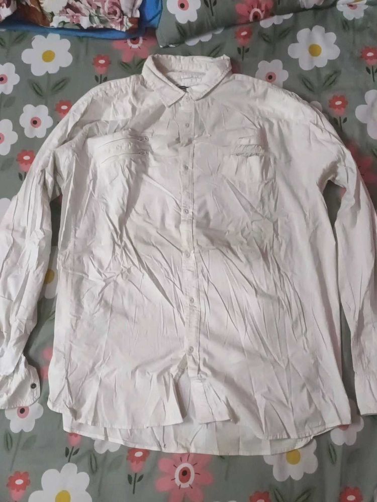 White Long Sleeve Button Down