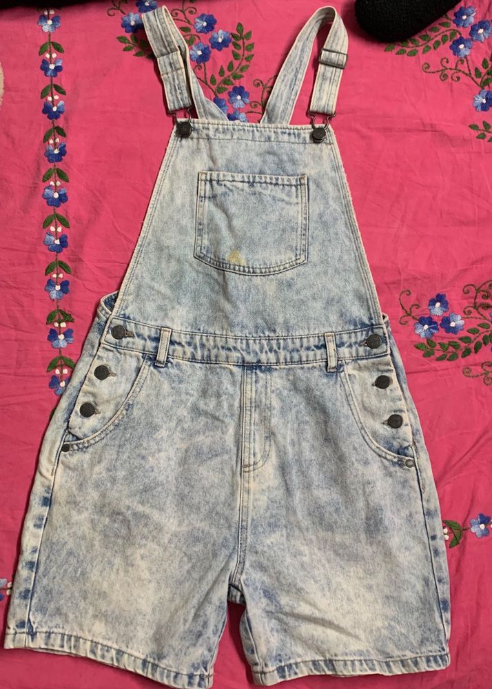 Denim Overall Shorts