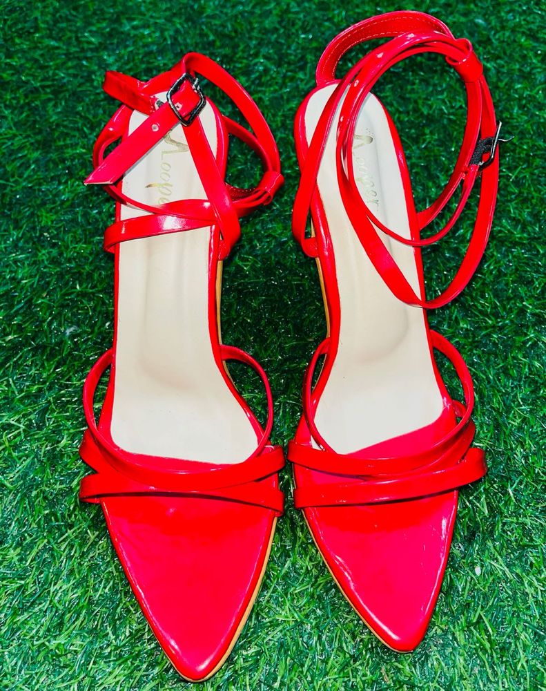 Red Strappy Heels