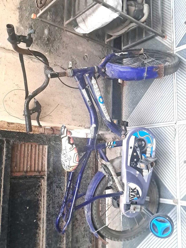 Kids' Blue Bicycle w/ Training Wheels