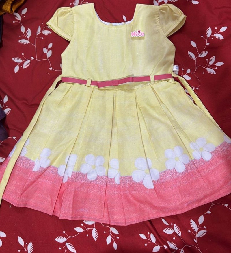Cute Yellow Floral Dress