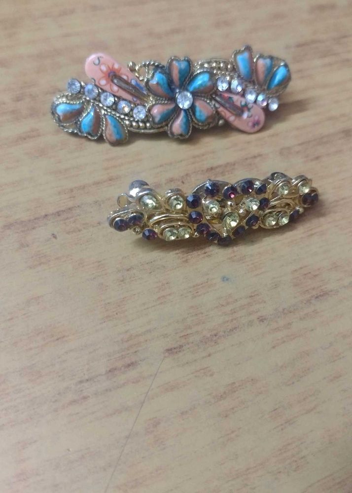 Combo Pack Of Marble Hair Clips