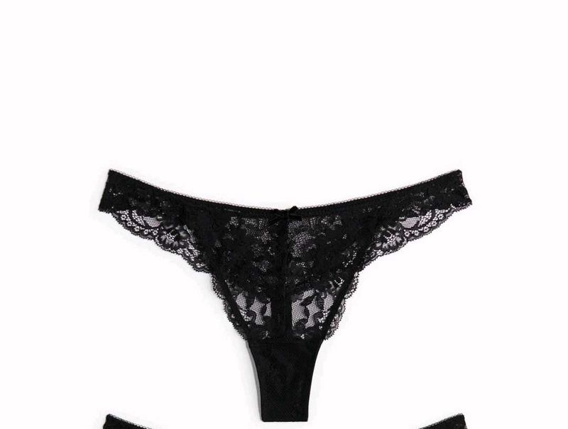 Black Lace Thong