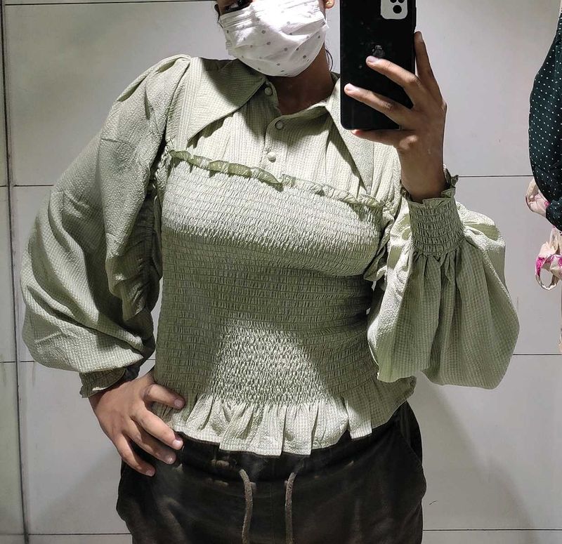 Sage Green Corset Top