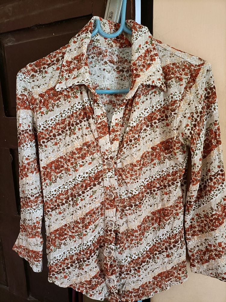 Vintage Floral Button-Down