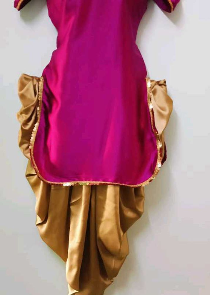 Satin Dhoti Suit