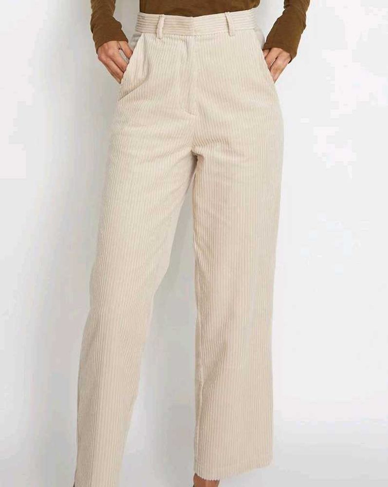 Shein Corduroy Off whiteTrousers