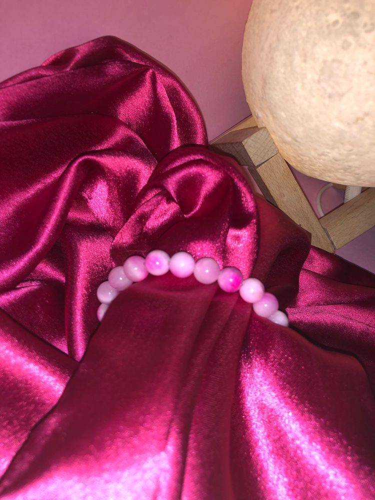 Real Pink Beaded Bracelet