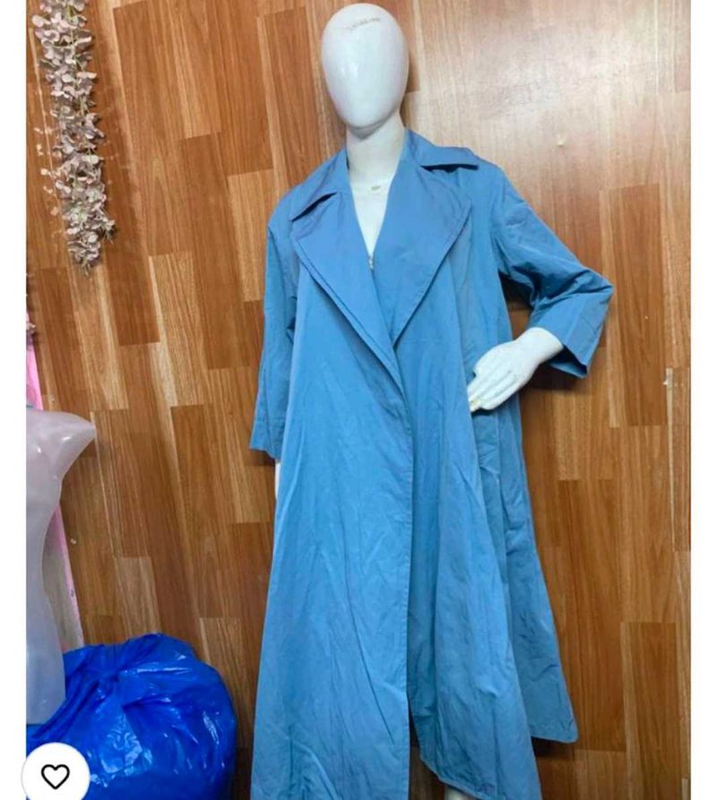 Baby Blue Long Overcoat