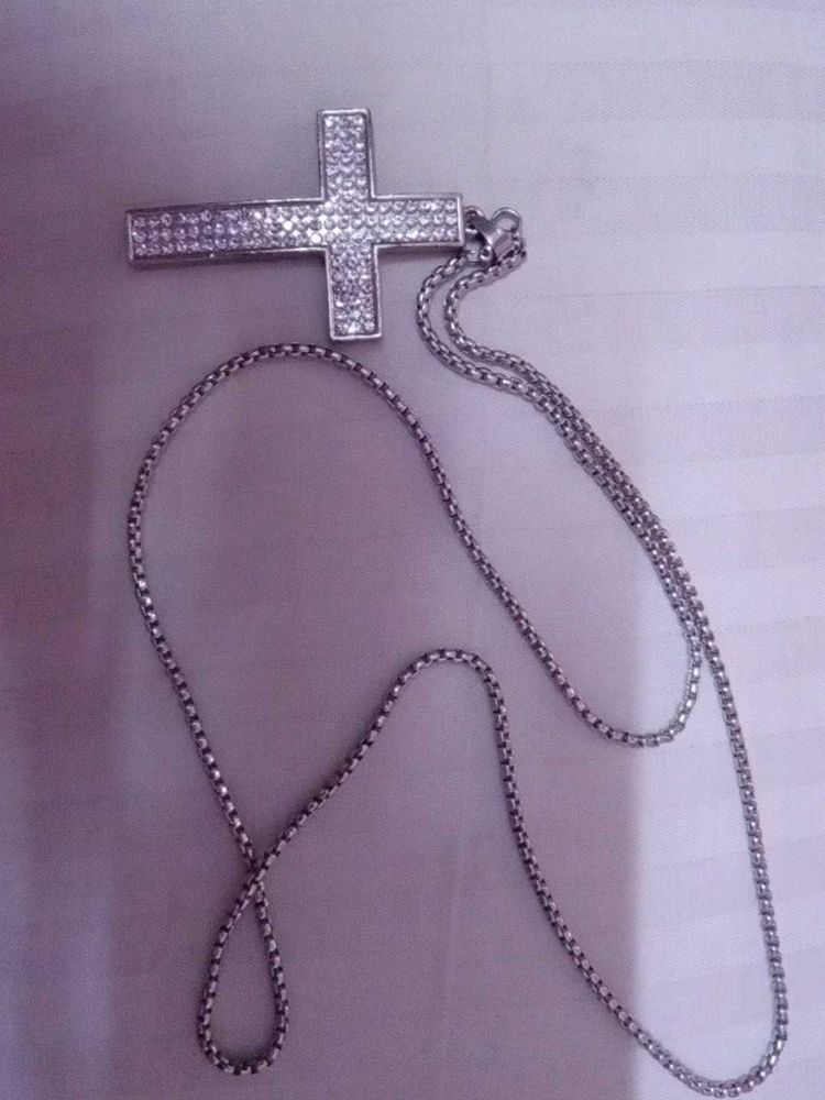 Salty Studded Cross Chain