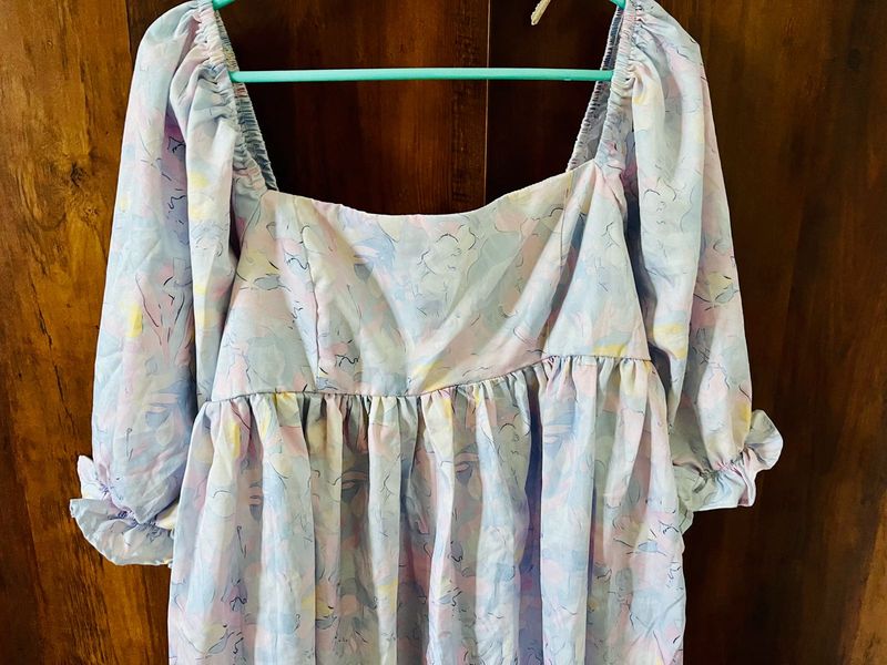 Pastel Floral Mini Dress