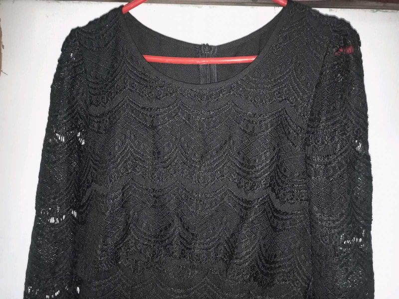 Elegant Black Lace Dress