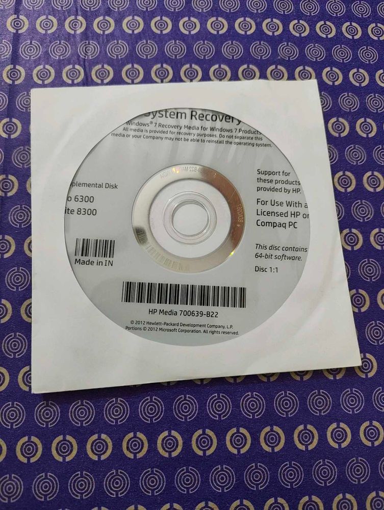 HP Windows 7 Recovery Media