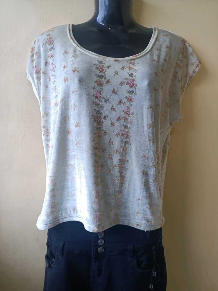 Velvet Floral Top