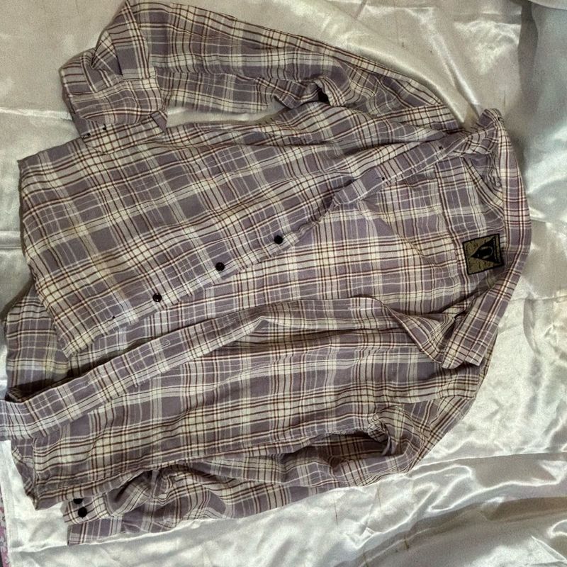 Purple Plaid Button-Down