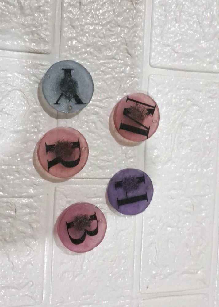 Initial Resin Keychains All 5