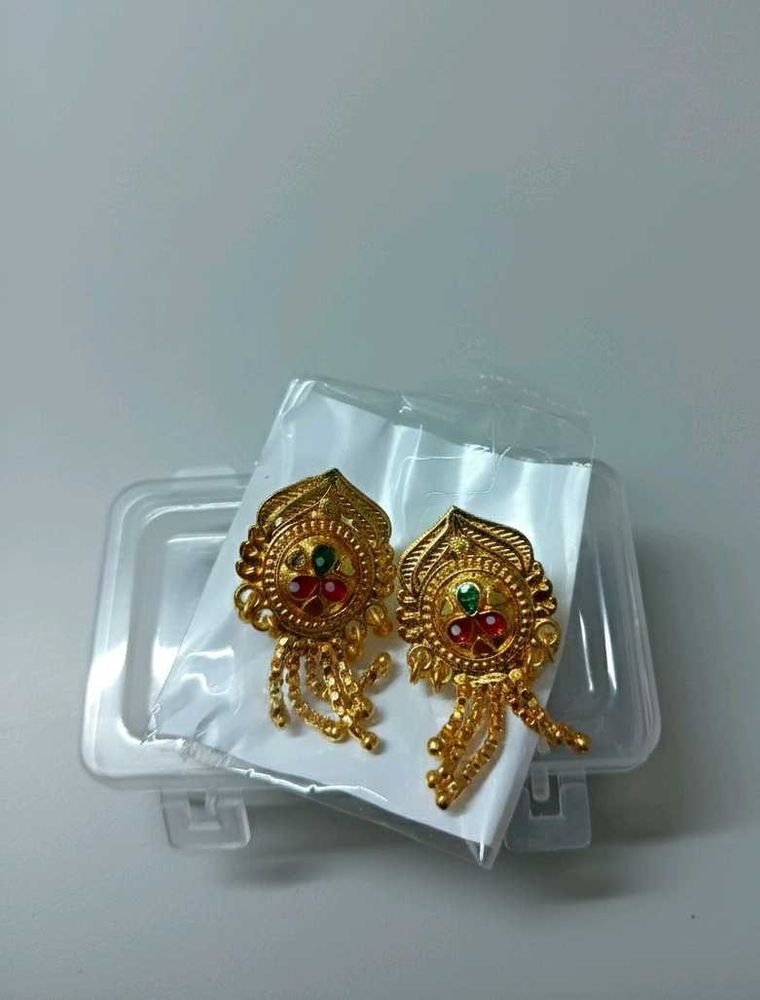 Gold Plated Jhumka Earrings
