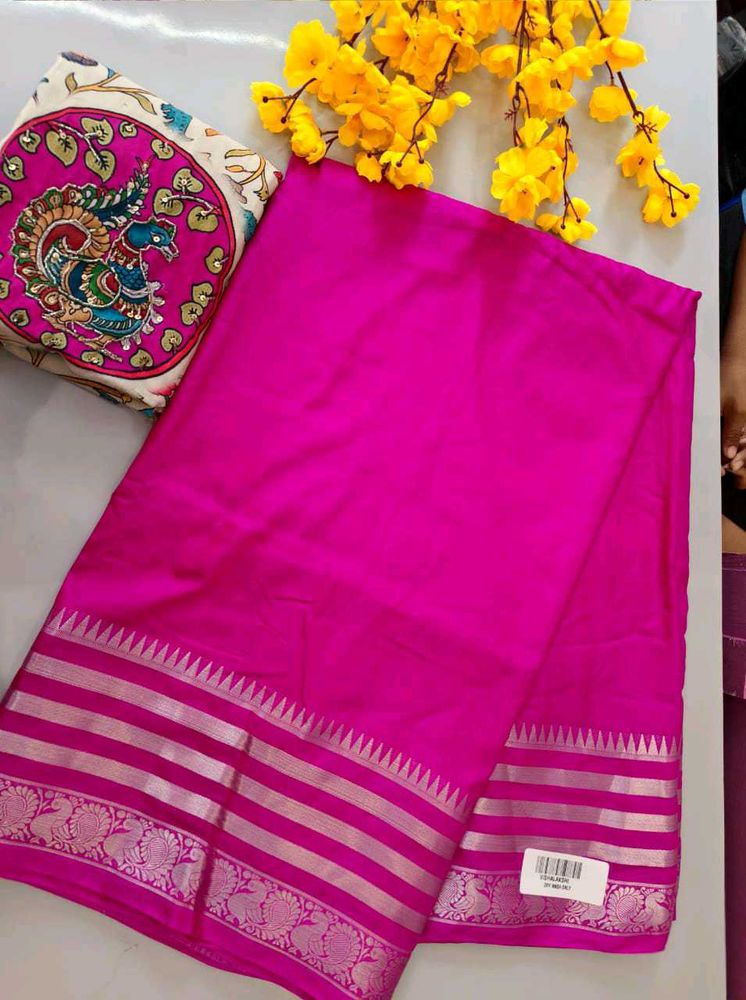 Pink Silk Saree