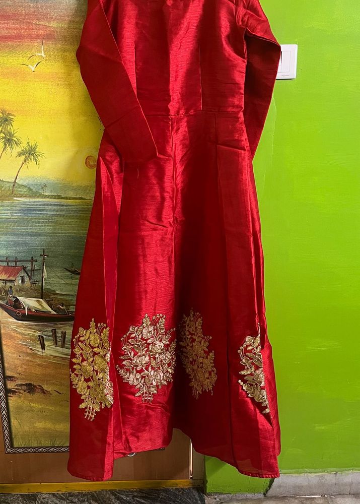 Red A-line  gown
