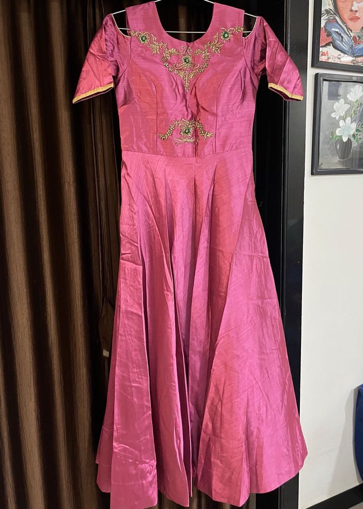Elegant Pink Ethnic Gown