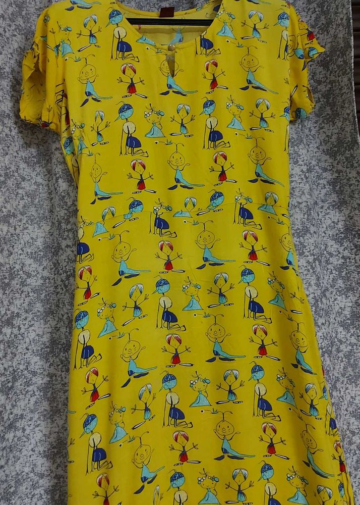 Kurta Cute Cartoon Print, Dailey outfit