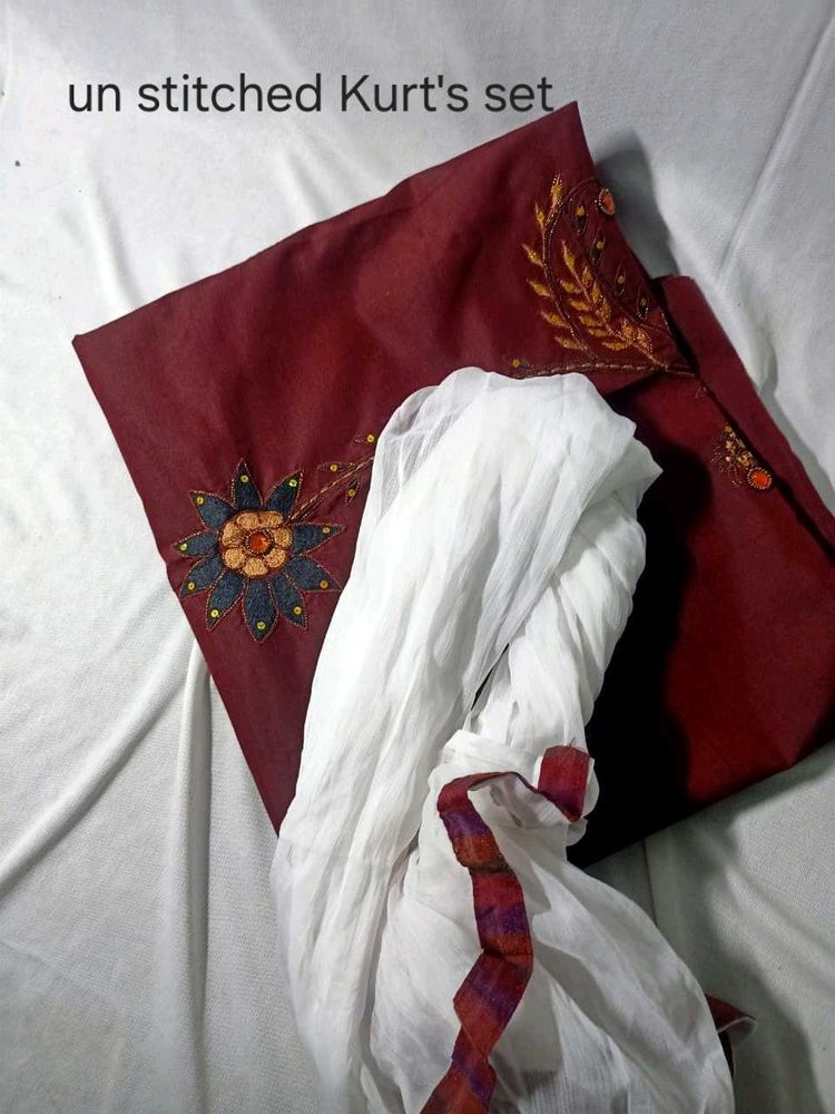 unstiched Kurt&#39;s set with embroidery