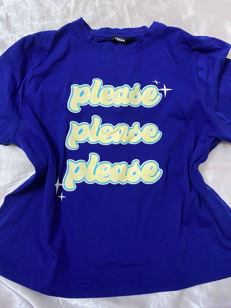 Blue Graphic Print Tee