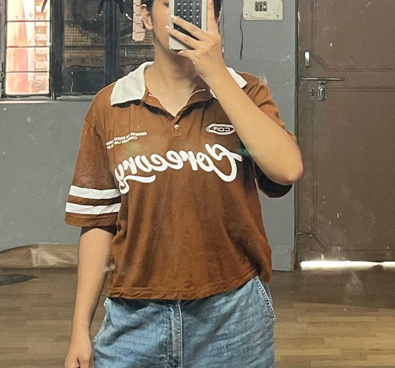 Baggy Crop T-shirt For Women.