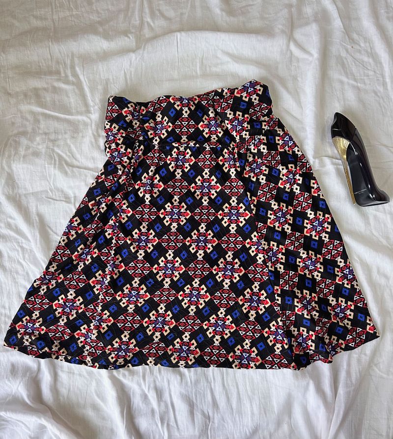 Patterned Mini Skirt