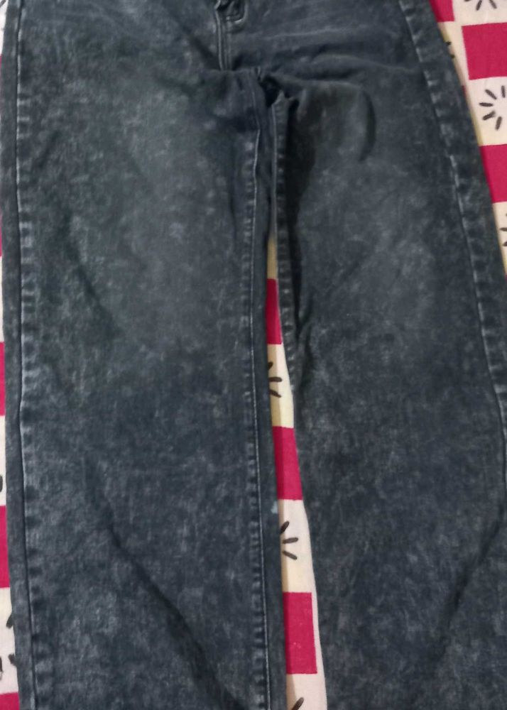 Charcoal Grey Baggy Jeans From Urbanic