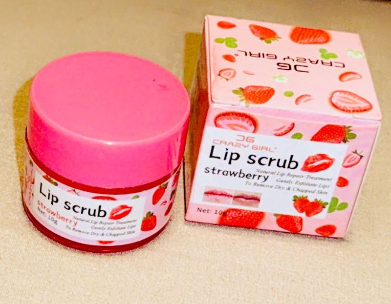 &#34;Crazy Girl Lip Scrub&#34; in strawberry flavor