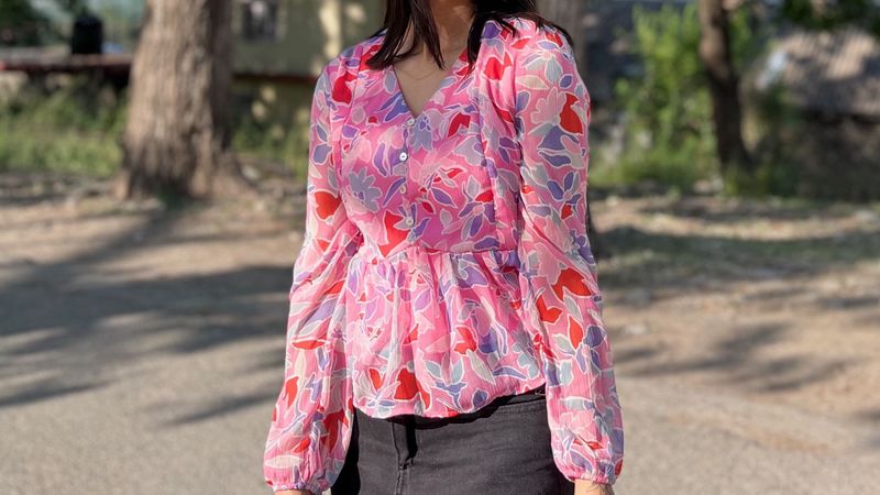 Floral Peplum Top