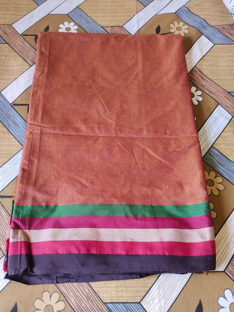 brown colour Saree