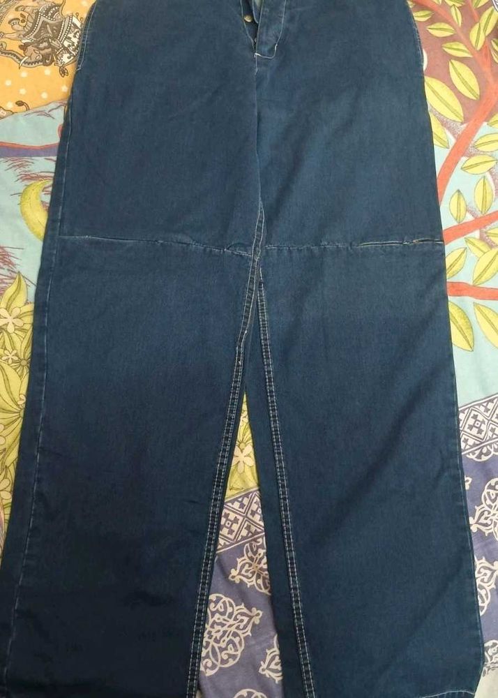 Dark Blue Wide Leg Jeans