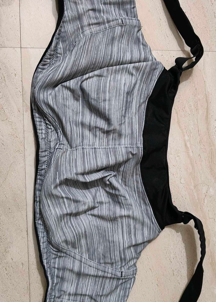 Imported Striped Sports Bra