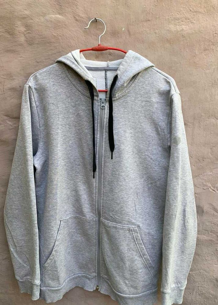 Asics orignal Gray Full Zip Hoodie