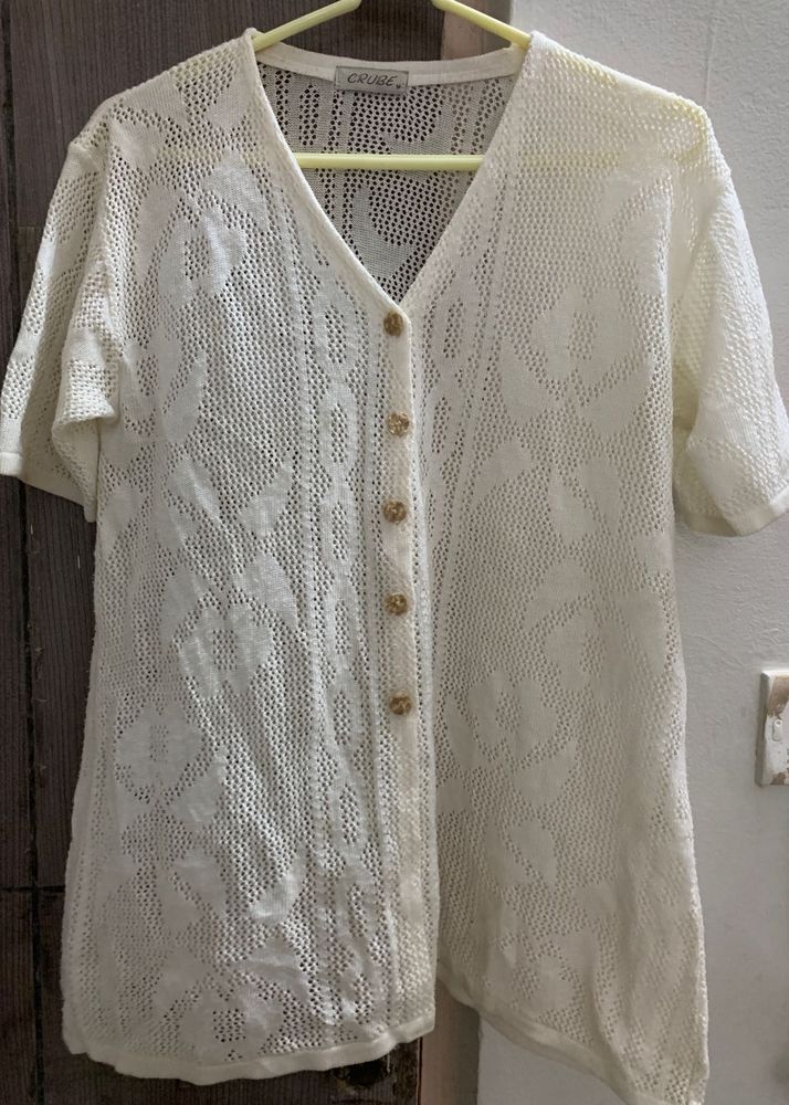 Cream Knit Cardigan