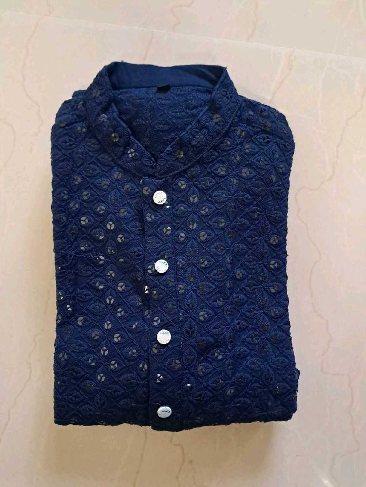 Men&#39;s Dark Blue Kurta