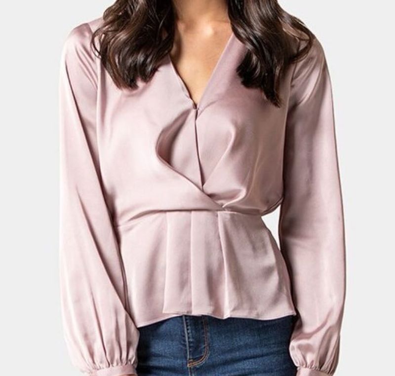 Forever New Grecia Pleat Front Wrap Blouse