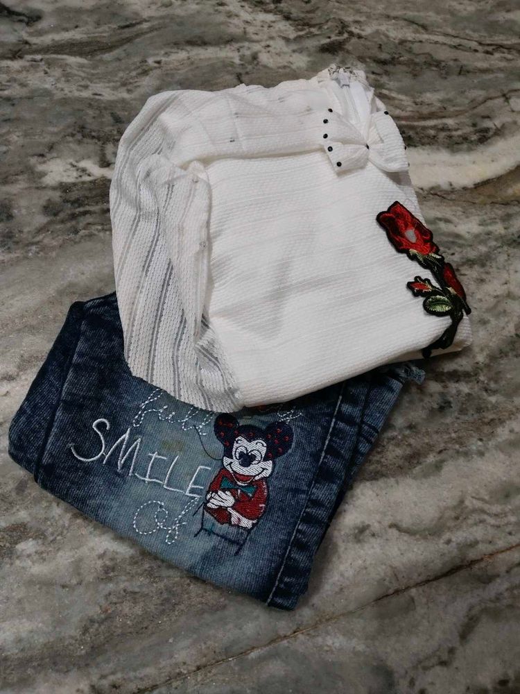 kids jeans top cutie offers