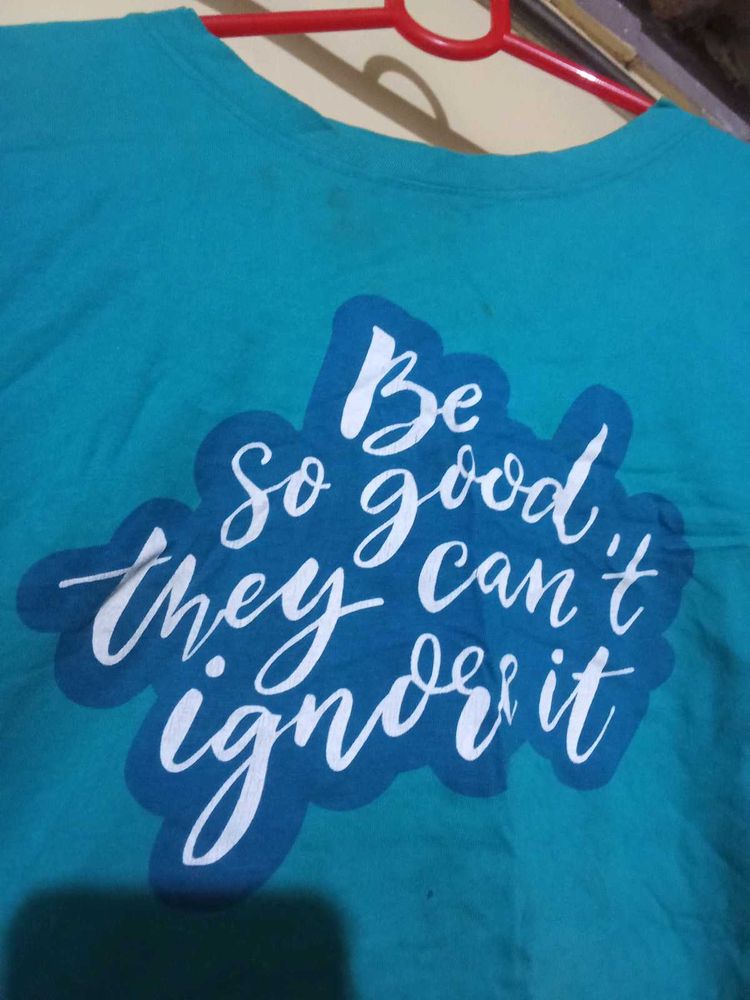 Blue Graphic Print Tee