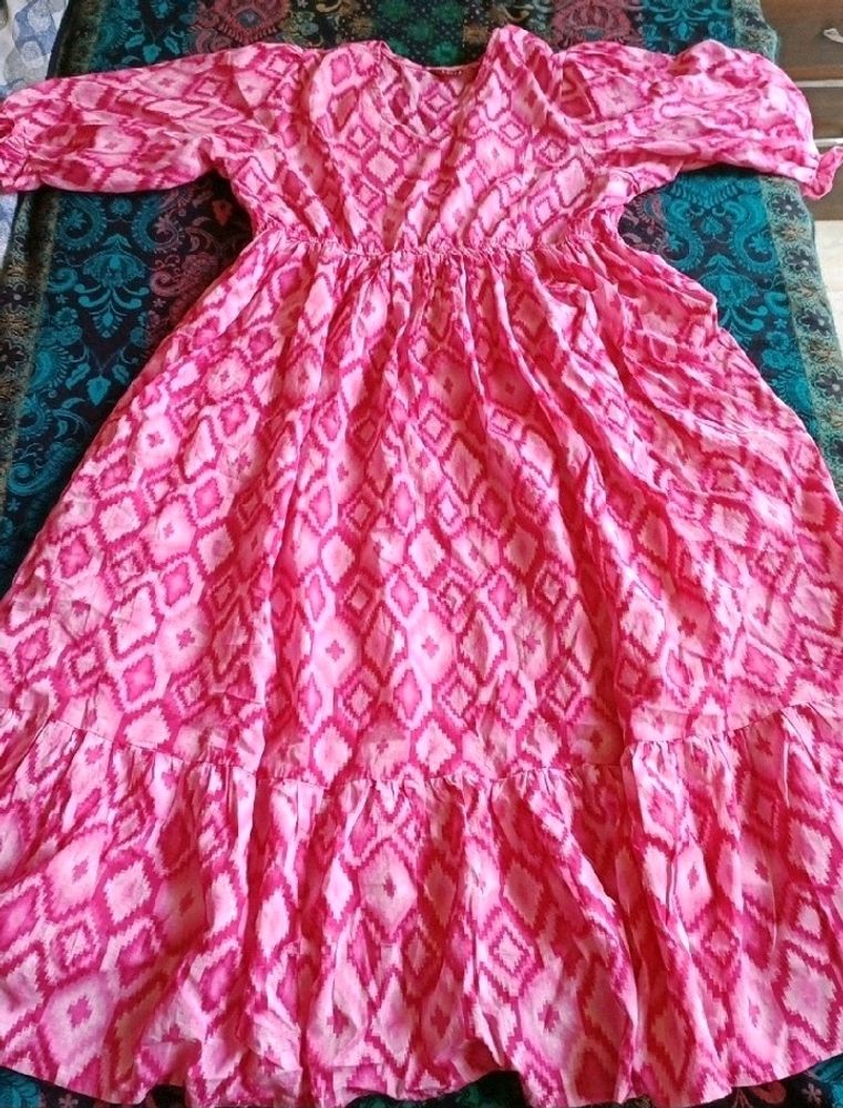 Pink Printed Dress