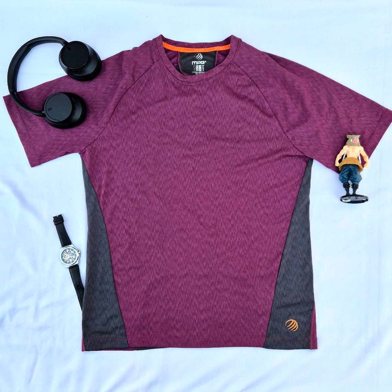 Mauve Patterned Active T-shirt